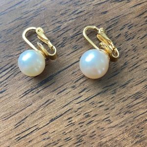 Vintage Majorca pearl 12k earrings